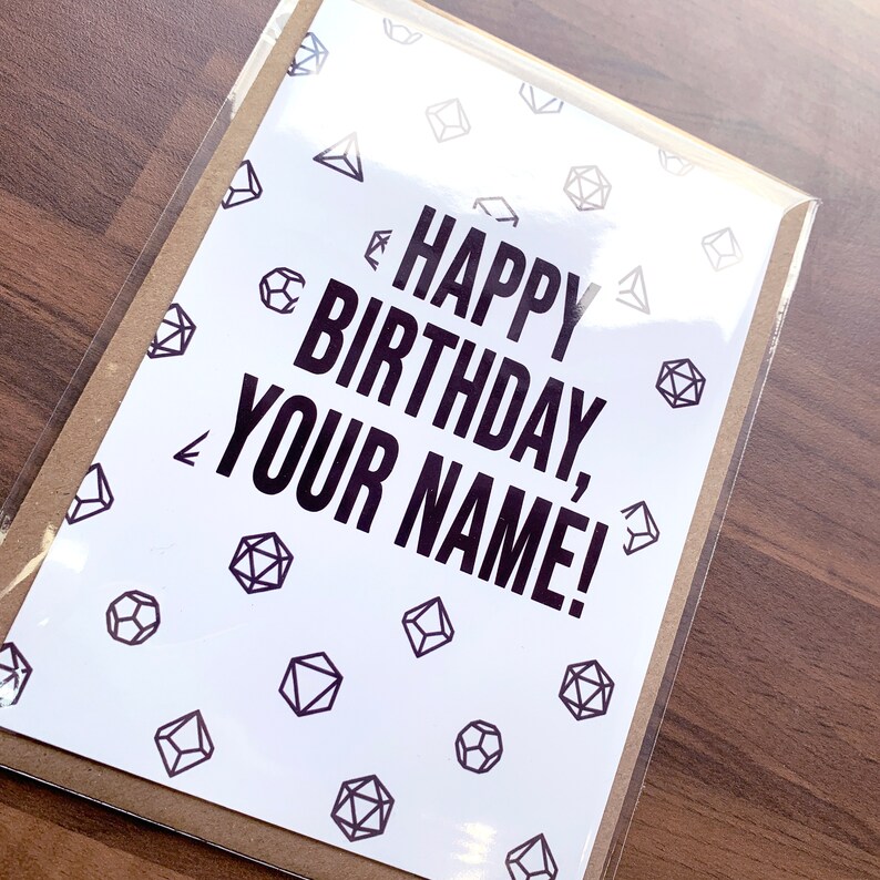 Personalised D&amp;D Birthday Card Dungeons and Dragons Card - Etsy