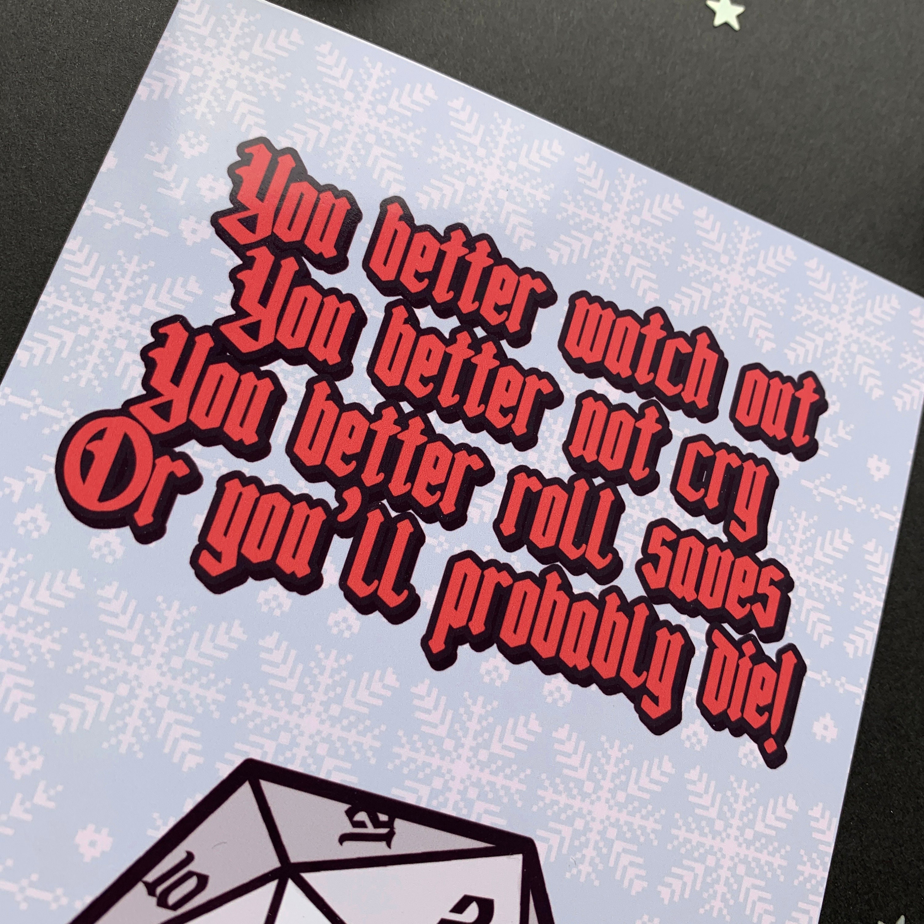 Dungeons and Dragons Christmas Card Funny Carol Dnd - Etsy UK