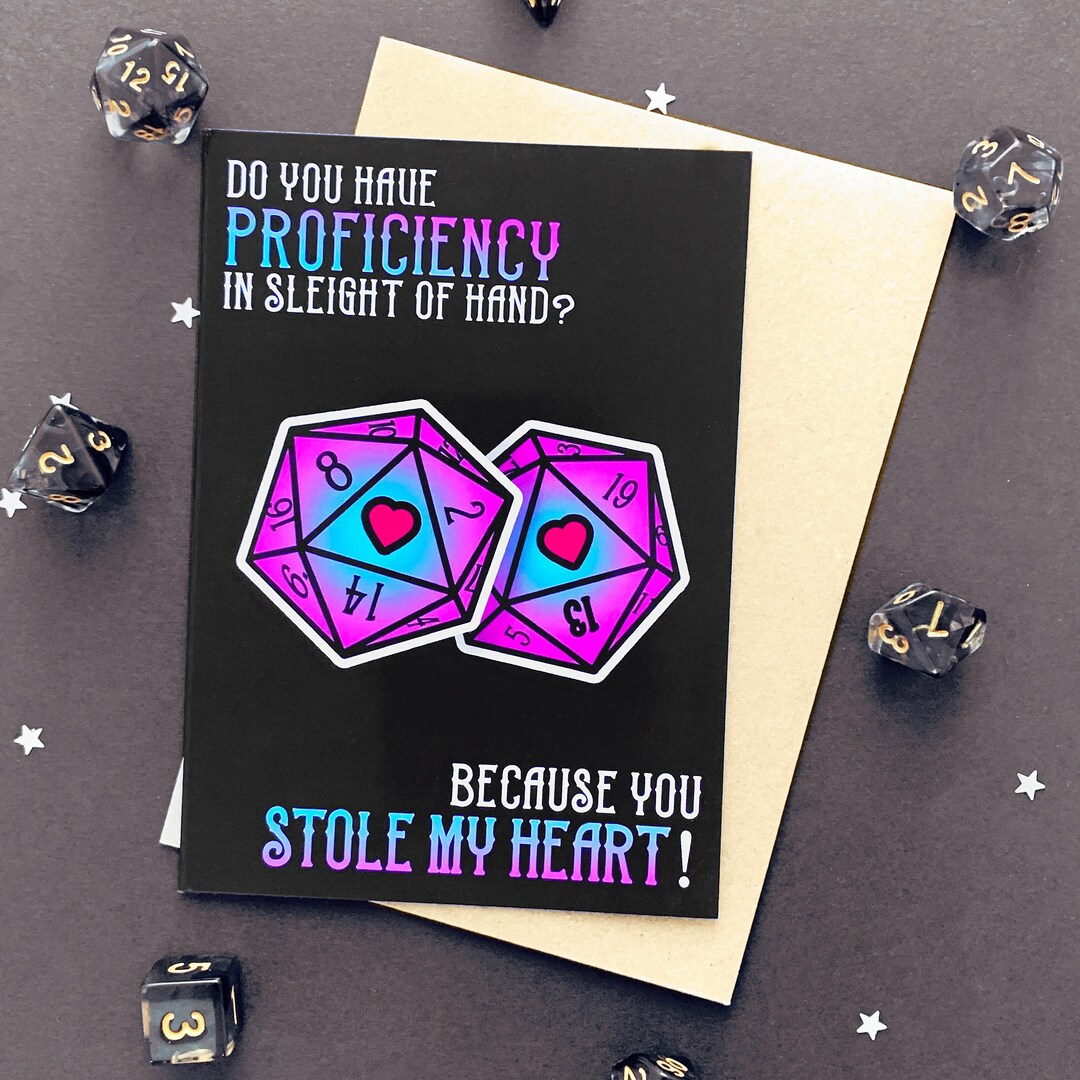 D&D Valentines Day Card Dungeons and Dragons Card, Dnd Valentines