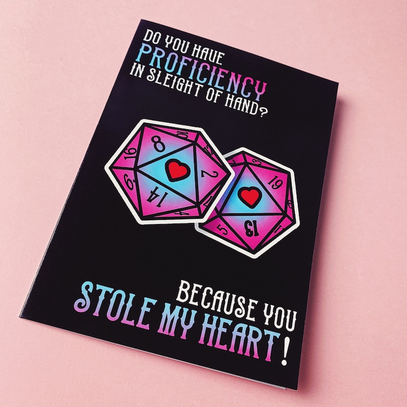D&D Valentines Day Card Dungeons and Dragons Card Dnd Etsy Canada