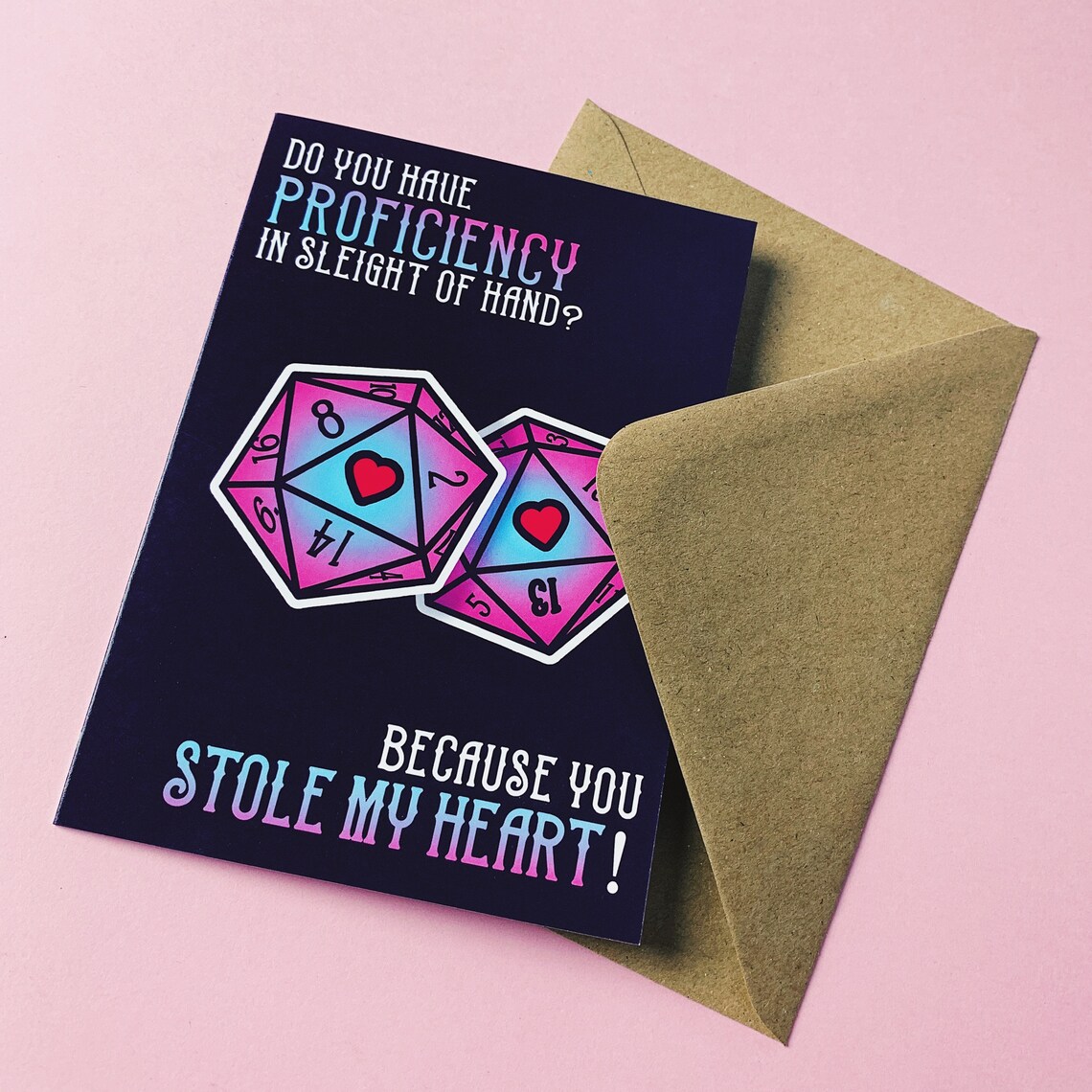 D D Valentines Day Card Dungeons And Dragons Card DnD Etsy