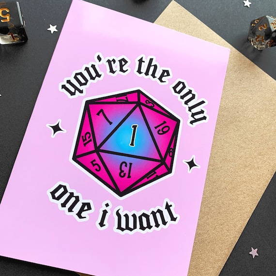 D&amp;D Valentines Day Card Dungeons and Dragons Card Dnd | Etsy