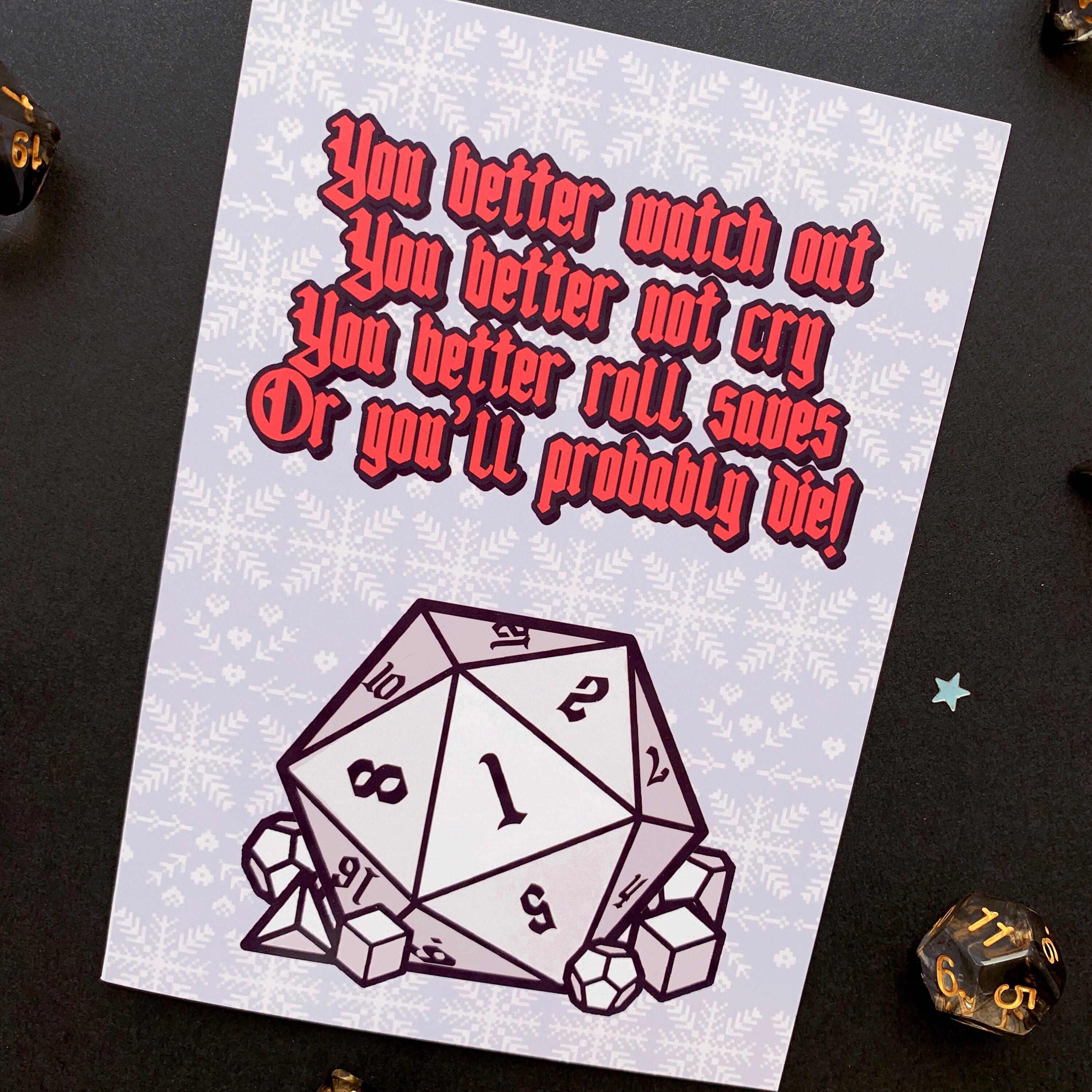 Dungeons and Dragons Christmas Card Funny Carol Dnd - Etsy UK