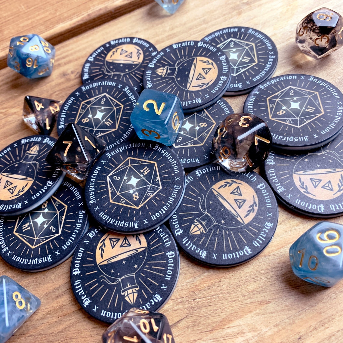 D&amp;D Potion of Healing Tokens Dungeons and Dragons Health - Etsy