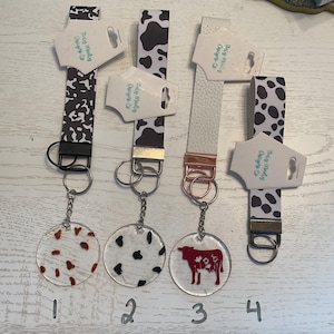 Cow Print Key Lanyard
