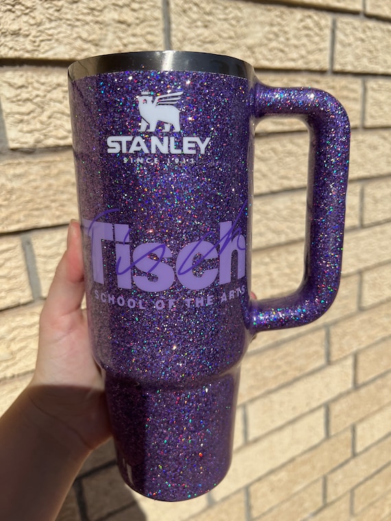 Glitter Stanley Tumbler, 30 and 40oz Stanley, 40oz Tumbler With Handle,  Personalized Glitter Tumbler, Monogrammed Stanley Tumbler 