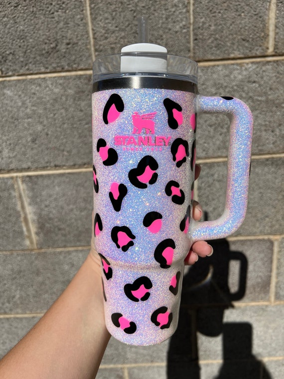 Stanley 40oz Tumbler, Leopard Tumbler, Personalized Stanley, Gift