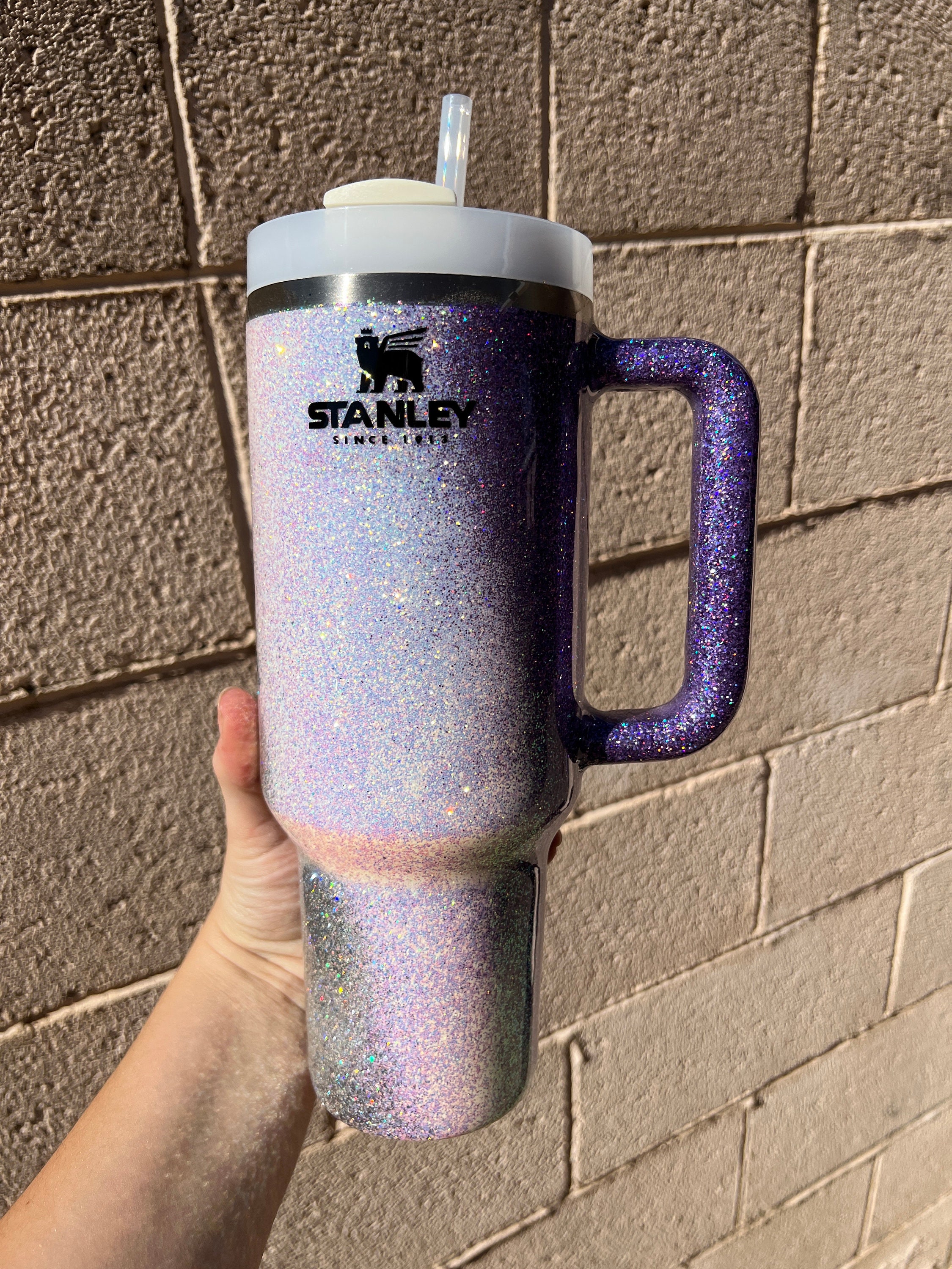 Customized Pink Swirl Glitter Stanley Tumbler Personalized Rainbow Tumbler  Personalize Yeti Tumbler Stanley Dupe 