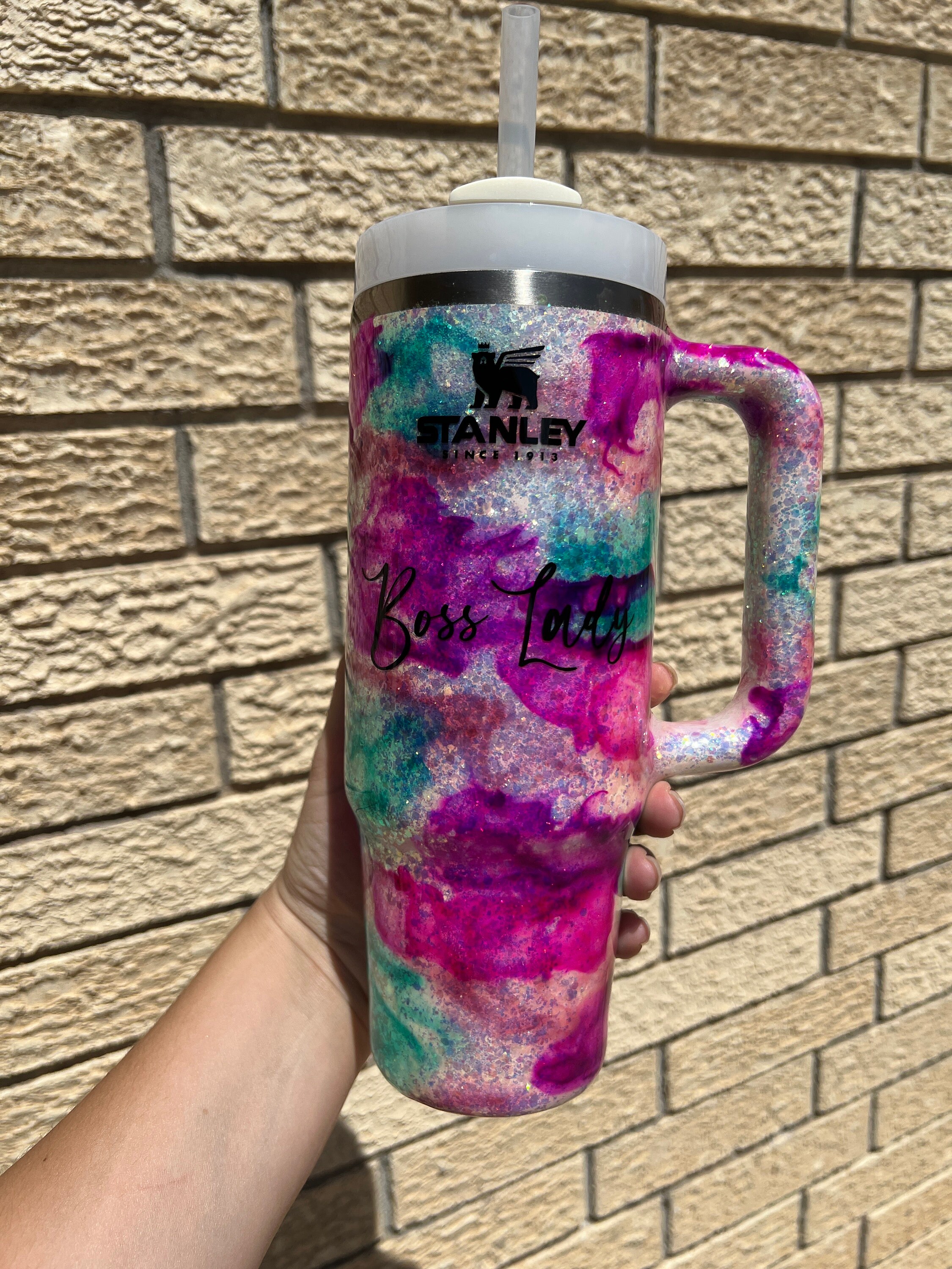Customized Glitter Ombre Cheetah Print Stanley Tumbler Personalized Hot  Pink Leopard Print Tumbler Yeti Tumbler Stanley Dupe 
