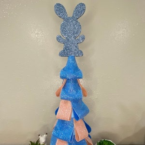 Easter Bunny Ribbon Centerpiece (Light Blue)