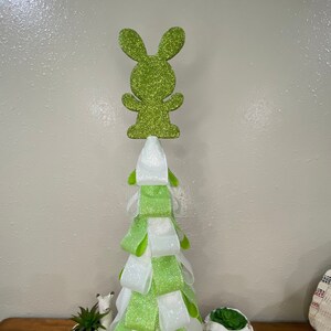 Easter Bunny Ribbon Centerpiece (Lime Green)