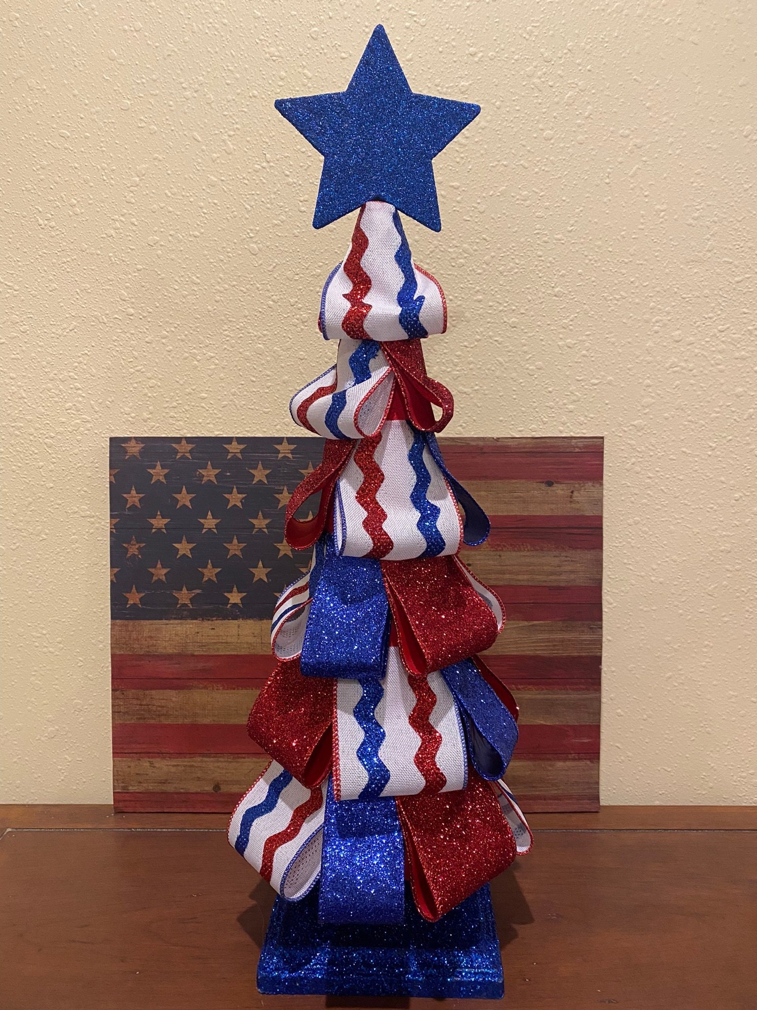 4th of July Blue Star Centerpiece