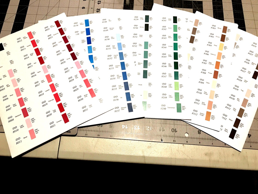 DD (diamond Dots) Labels/stickers With Dmc Conversion Diamond Painting ...