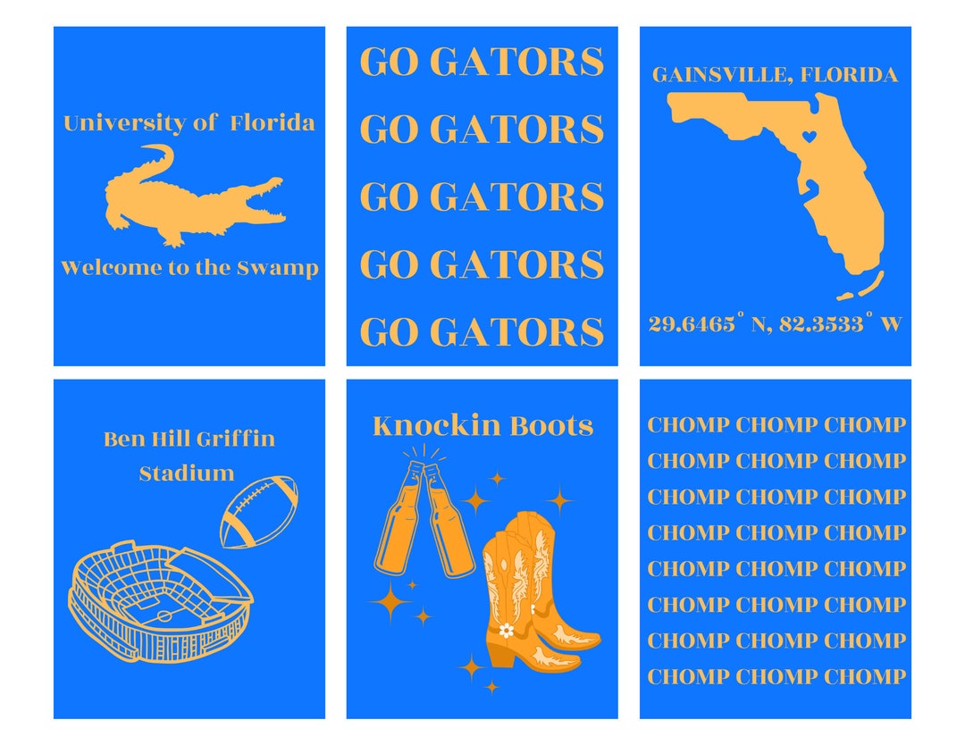 UF Printable Wall Art Posters University of Florida Wall Etsy