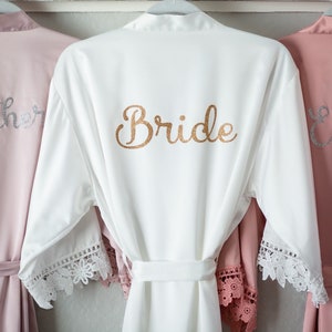 Custom Bridesmaid Robes - Personalized Bridal Party Cover Up- Customized Bridesmaid gift- Matching robes - Satin cover up-