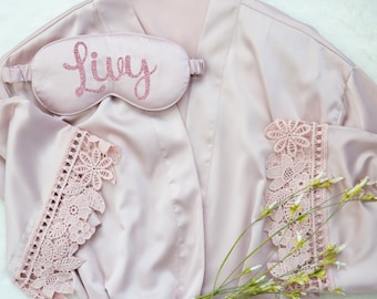Personalized Satin Eye Mask: Bridesmaid Proposal Gift