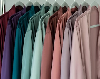 Satin Bridesmaid Robe | Bridal Party Getting Ready Outfit