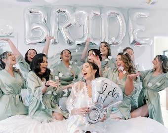 Satin Lace Bridesmaid Robe | Getting Ready Bridal Party Gift