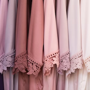 Dusty Lavender Bridesmaid Wedding Robes, Wisteria Bridal Robe, Lavender Bridesmaid Robes, Dusty purple party robes, Getting ready outfit