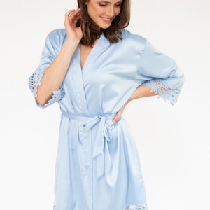 Sky Blue Bridesmaid Robes | Bridesmaid Gift | Bridal Party Robe | Bridesmaid Proposal| Getting ready outfit | Wedding Robes