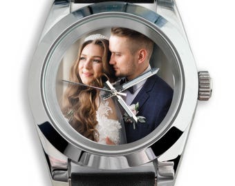 Personalized Photo Watch, Custom Image Dial Watch, Handmade Quartz Watch, Unique Memory Gift