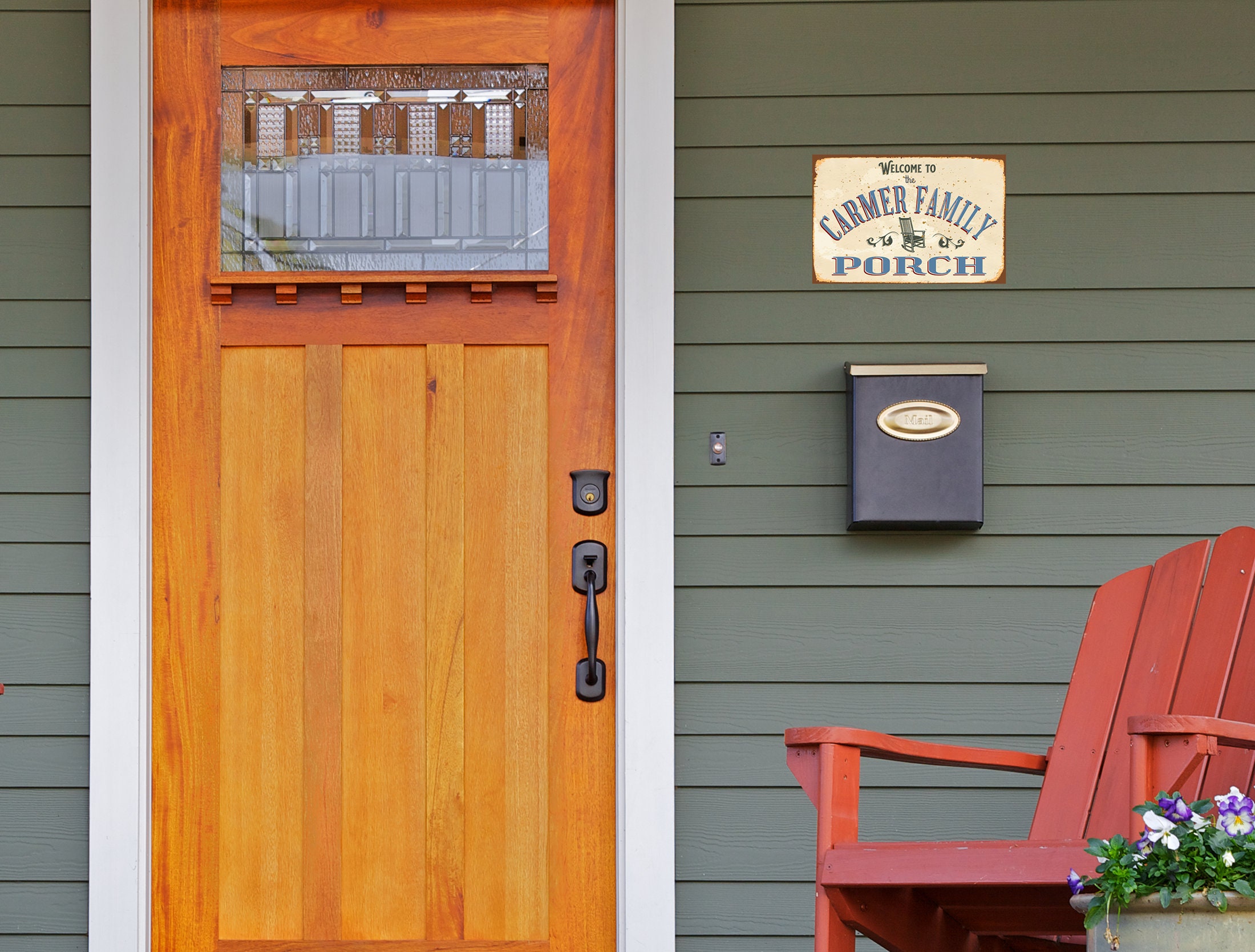 Personalized Porch Sign With Family Name Decoration for House Aluminum ...