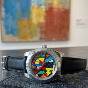 Custom Modern Art Watch – Handmade Artistic Timepiece image 4