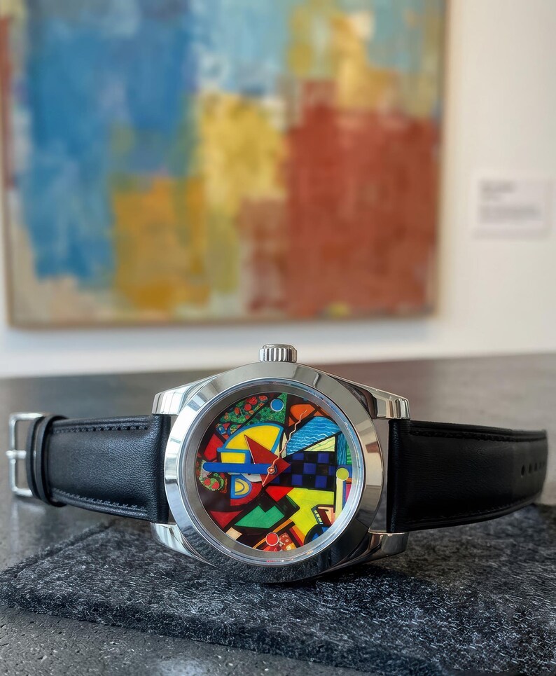 Custom Modern Art Watch – Handmade Artistic Timepiece image 4