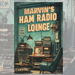 Ham Radio Wall Art Sign, Personalized Vintage-style retro Metal Sign for Home Decor Ham Radio