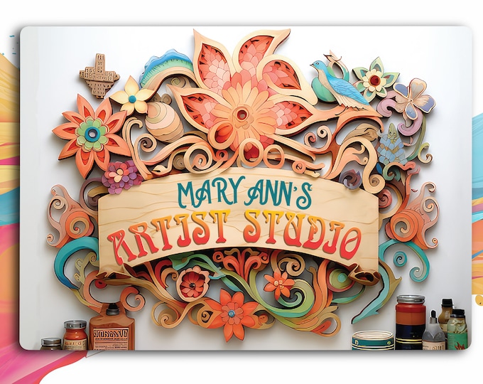 Personalized Artist Studio Metal Sign The perfect gift for any artist