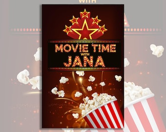 Movie Sign Gift -Personalized Metal Sign Wall Art for Movie Fans - Customized Gift for movie fans Hollywood Films Home theater movies