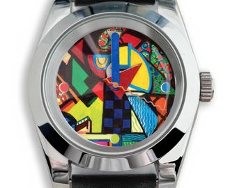 Custom Modern Art Watch – Handmade Artistic Timepiece