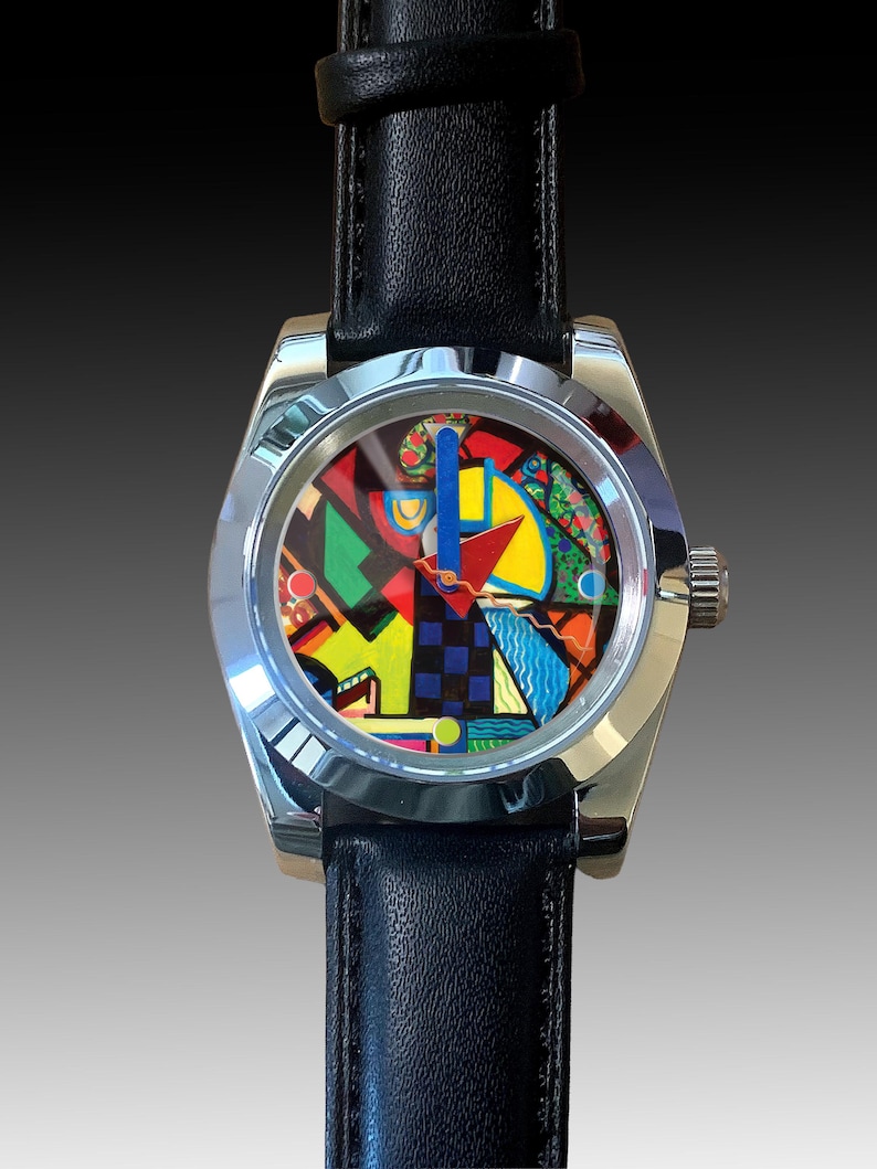 Custom Modern Art Watch – Handmade Artistic Timepiece image 2