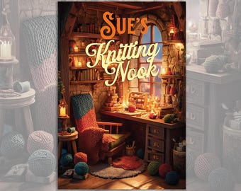 Personalized Knitting Nook Sign | Metal Sign | The perfect gift for any knitter or knitting room. Sewing and quilting hobby