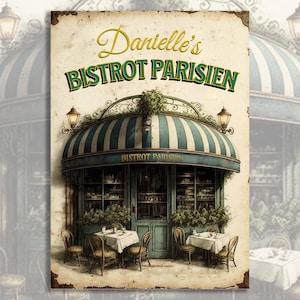 French Bistro Personalized Sign. Great Wall Art Vintage-style Kitchen Sign Great Gift for anyone who loves French Bistros