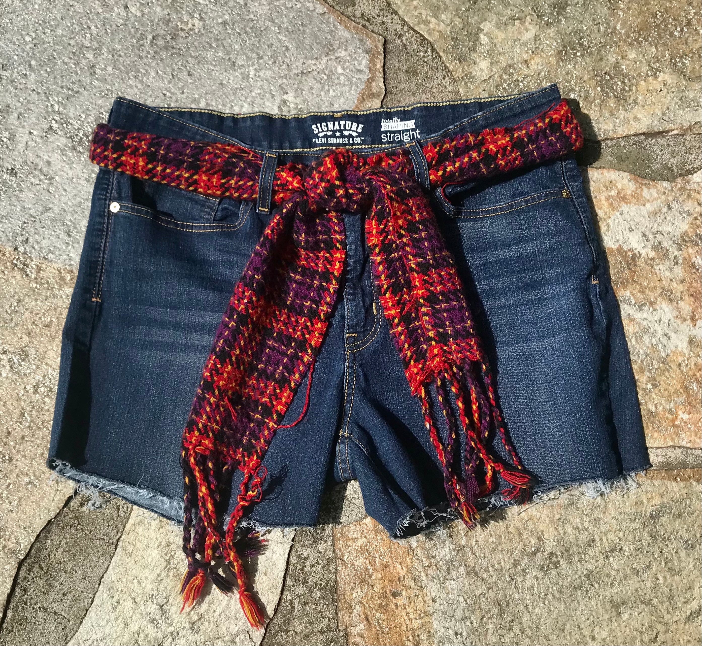 Levi Cutoff Girls Jean Shorts W Red 