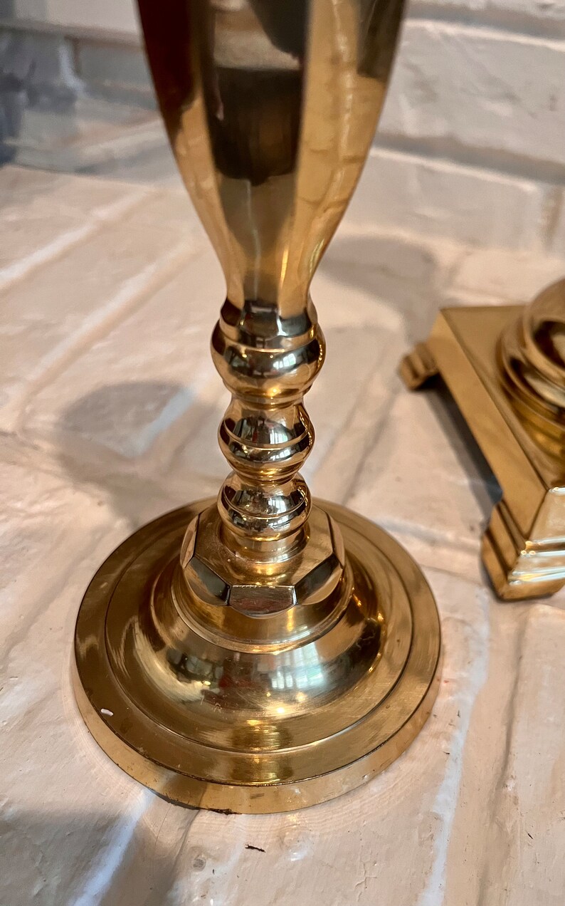 Set of Brass Candle Holders, Made in Japan, Vintage Etsy