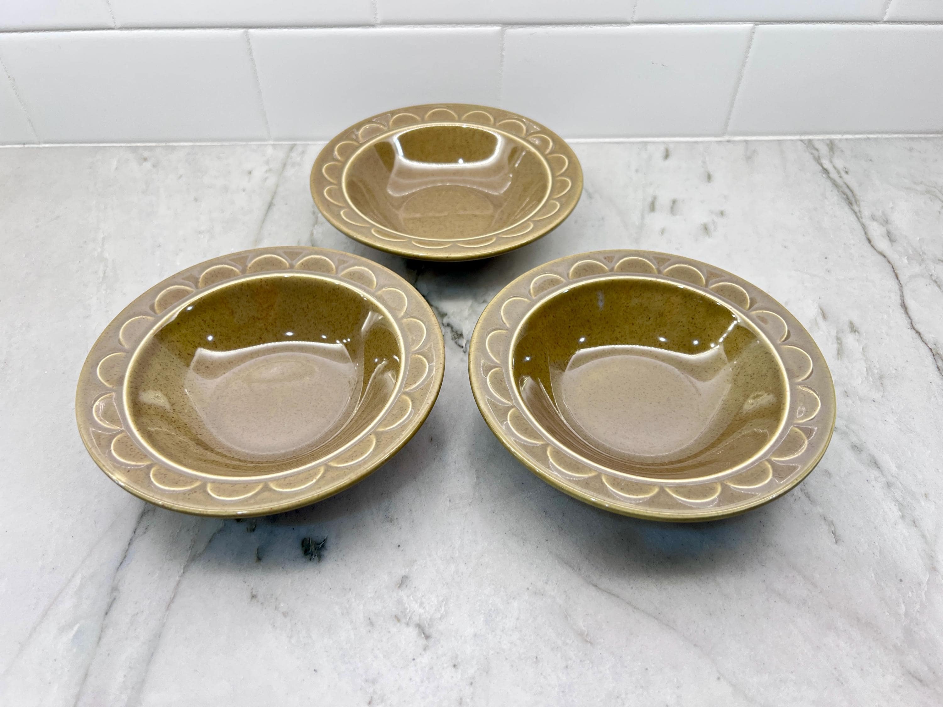 Vintage Homer Laughlin Granada Green Bowls, 1970s, Set of 3 - Etsy