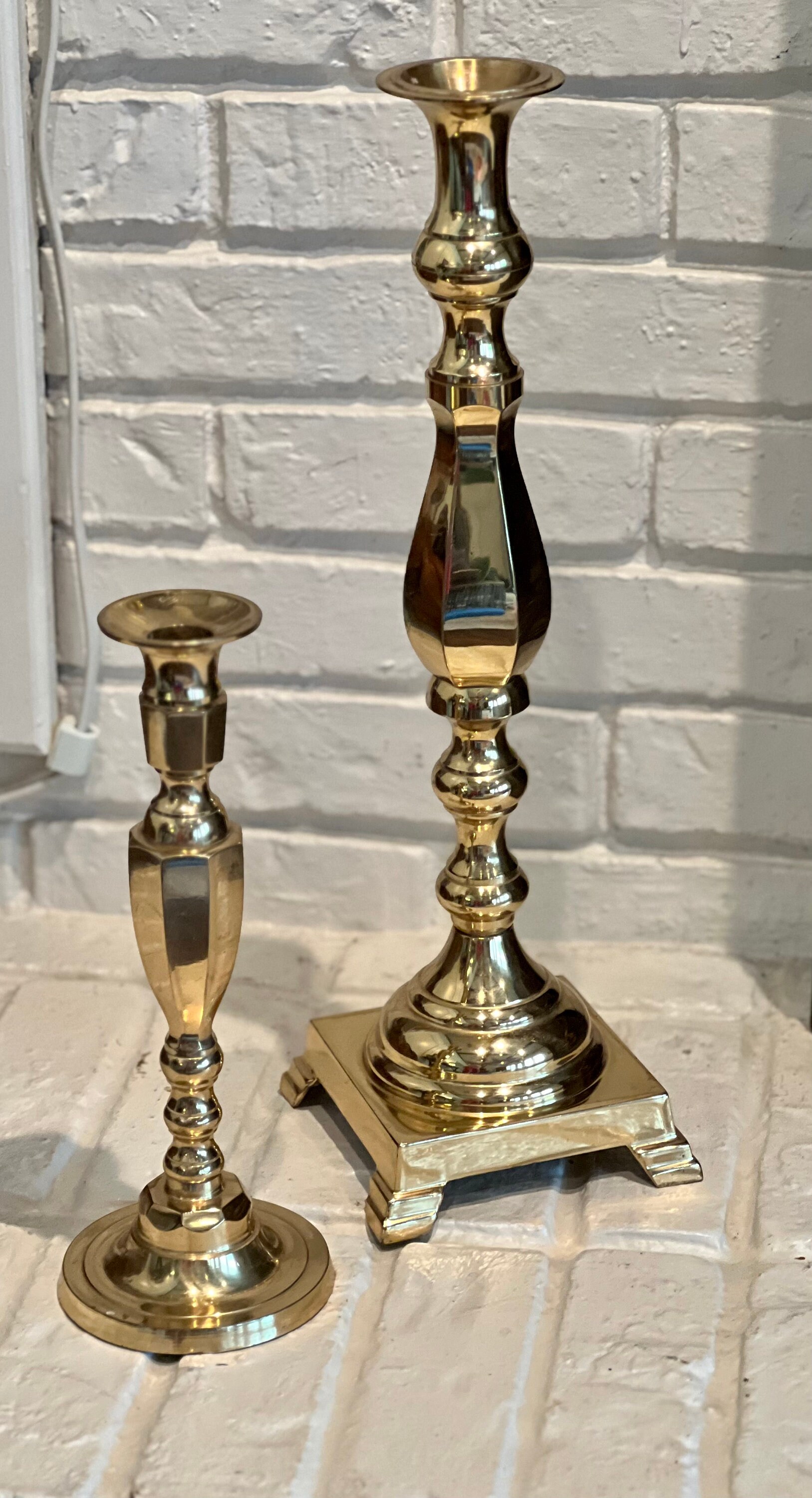 Set of Brass Candle Holders, Made in Japan, Vintage Etsy