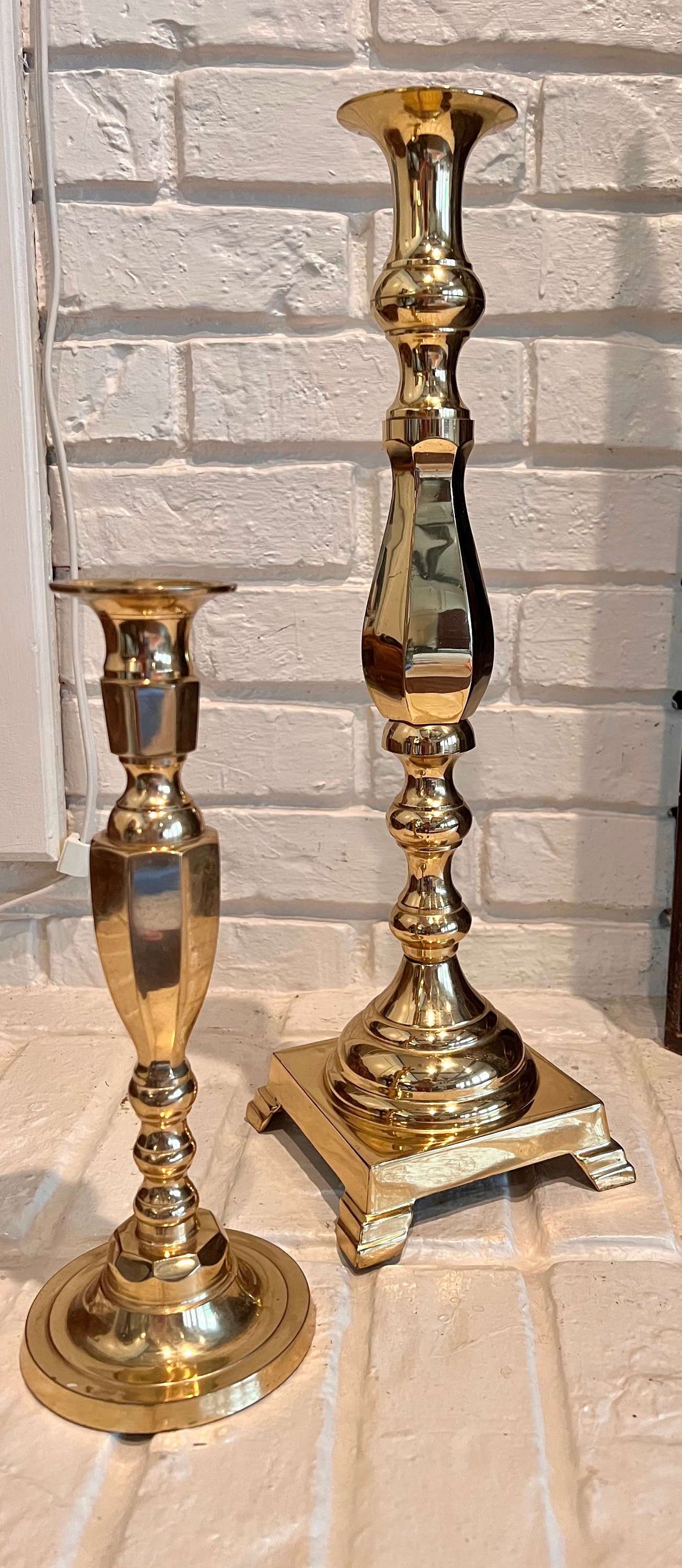 Set of Brass Candle Holders, Made in Japan, Vintage Etsy