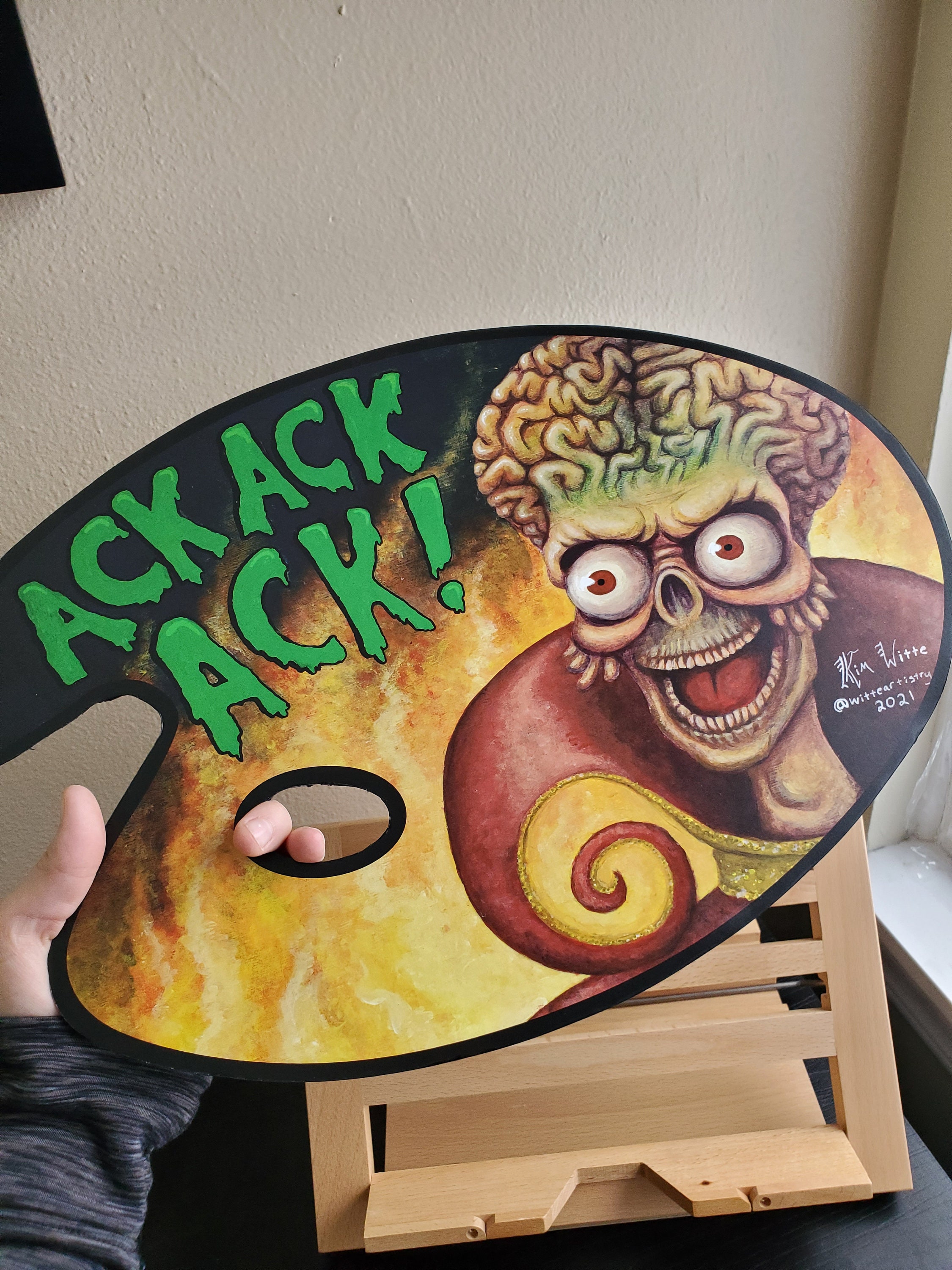 Mars Attacks Martian Ack Ack Ack Mounted Print Palette Large Etsy