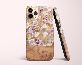 Floral Wood Effect Iphone Case Aesthetic Phone Case Phone Etsy Ireland
