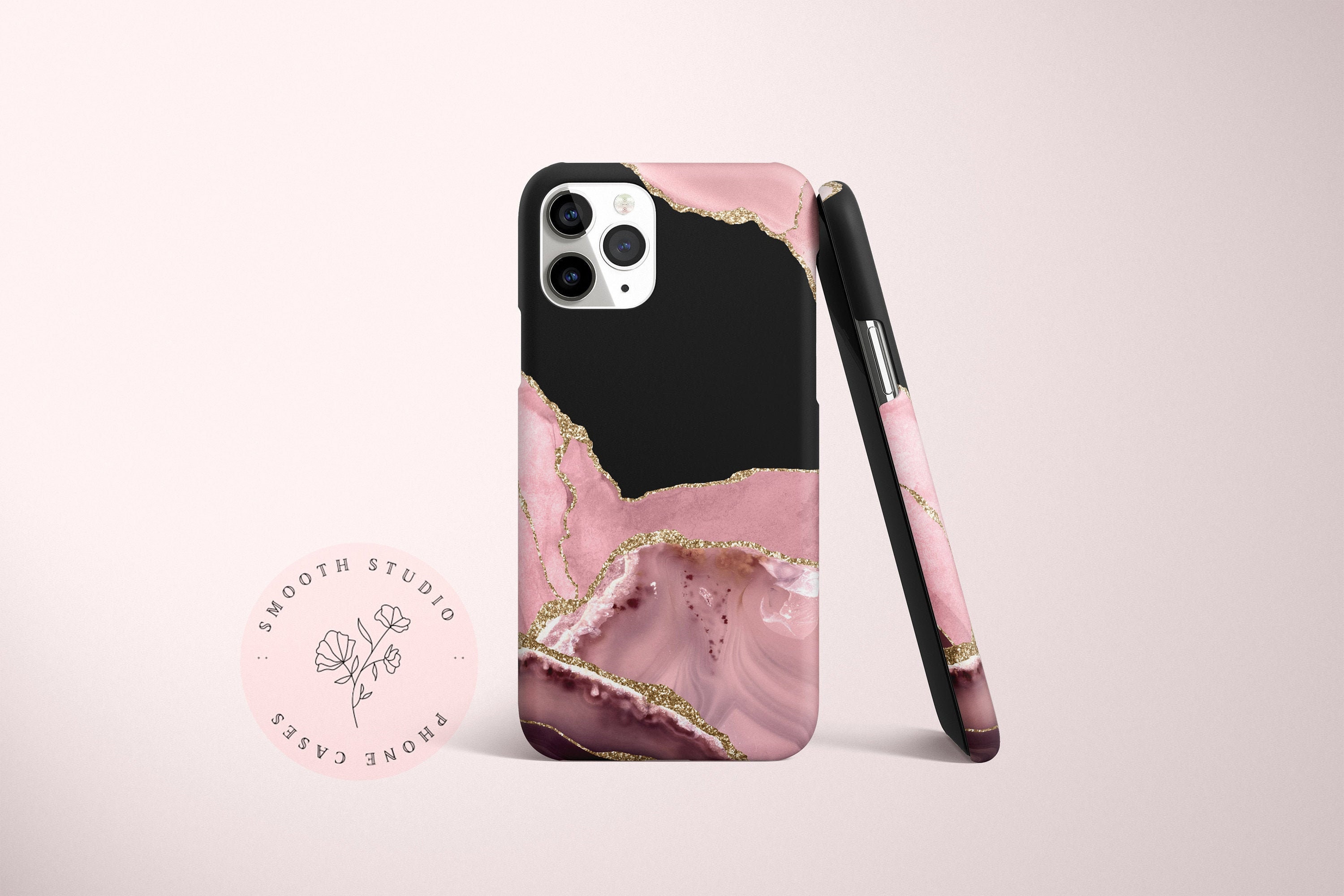 Purple Marble Iphone Case Aesthetic Phone Case Kawaii Etsy
