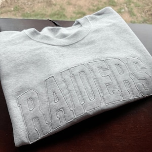 Custom Applique Crewneck Sweatshirt: Minimalist Tone-on-Tone Team Apparel