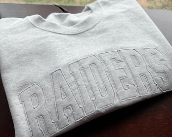 Custom Applique Crewneck Sweatshirt: Minimalist Tone-on-Tone Team Apparel