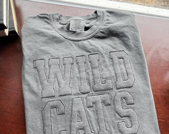Custom Applique Comfort Colors Tee: Minimalist Team Spirit Wear