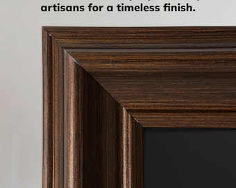 Warm Metallic Gold Gradient Brown Tv Frame, Compatible with TCL, Decorative Frame, Samsung Frame Tv, Handmade Tv Frame