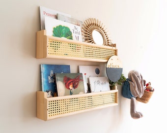 Nursery Room Floating Wall Shelf - Montessori Kids Bookshelf - Shelf for Kids - Modern Bookshelf - Children's Book Case - Nursery Bookshelf