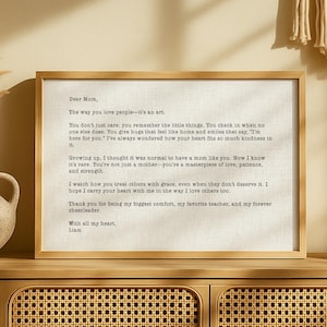 Arte de letras personalizadas para mamá, impresión personalizada, regalo sentimental para mamá, regalo de cumpleaños para abuela y mamá, regalo de Navidad para mamá.