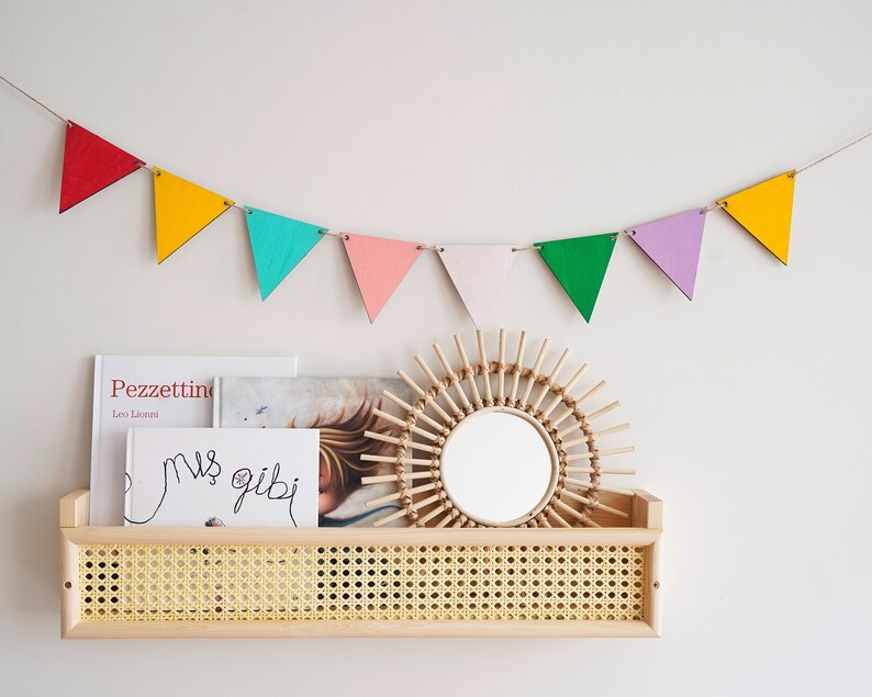 Nursery Room Floating Wall Shelf Montessori Kids Bookshelf Etsy